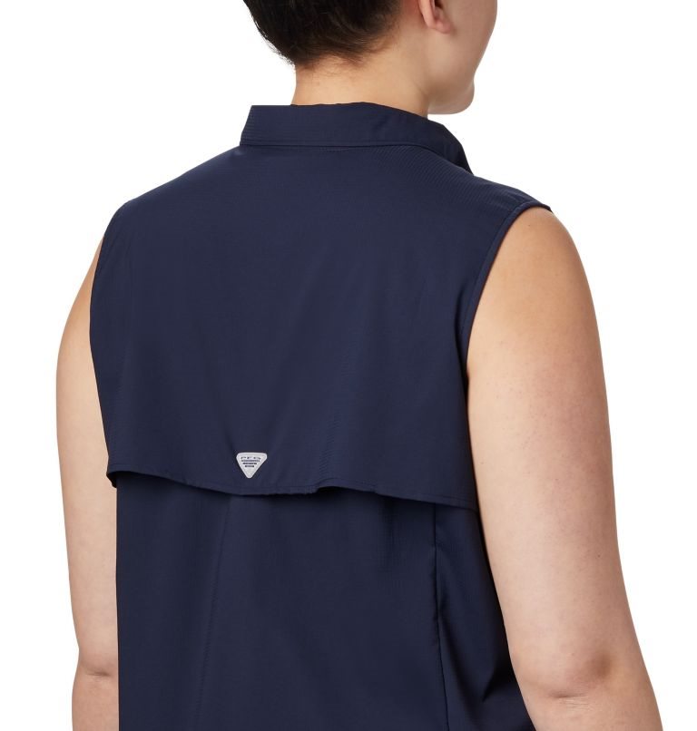 Women's Columbia PFG Tamiami Sleeveless Shirts Navy | Plus Size CA-HC4A5